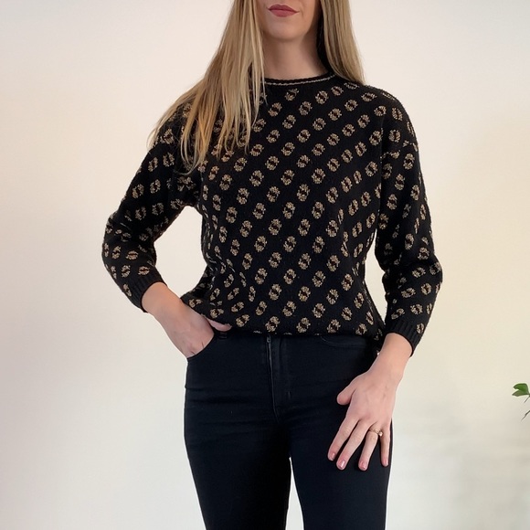 Vintage 80’s Sweater with Metallic Detailing - Picture 3 of 7